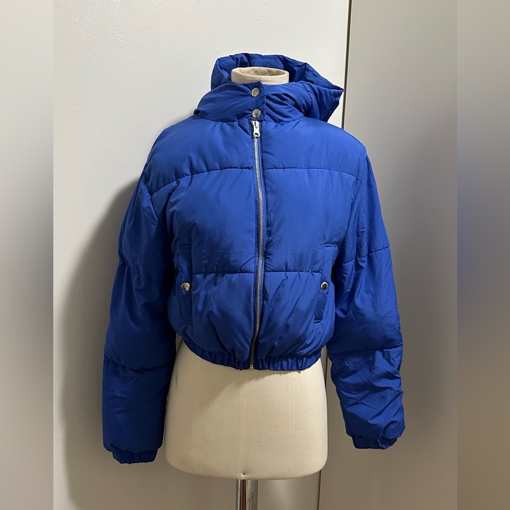 Love Tree Blue Puffer Jacket